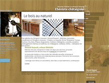 Tablet Screenshot of ebeniste-chataignier.com
